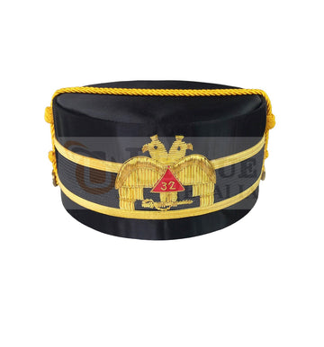 Masonic A.A.S.R. 32nd Degree Double Headed Eagle Scottish Rite Cap-Crown Hand Embroidery MD022